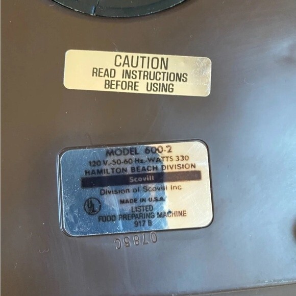 VTG Hamilton Beach Scovill Blender Model 600-2 Replacement Parts Motor Base - Picture 4 of 5